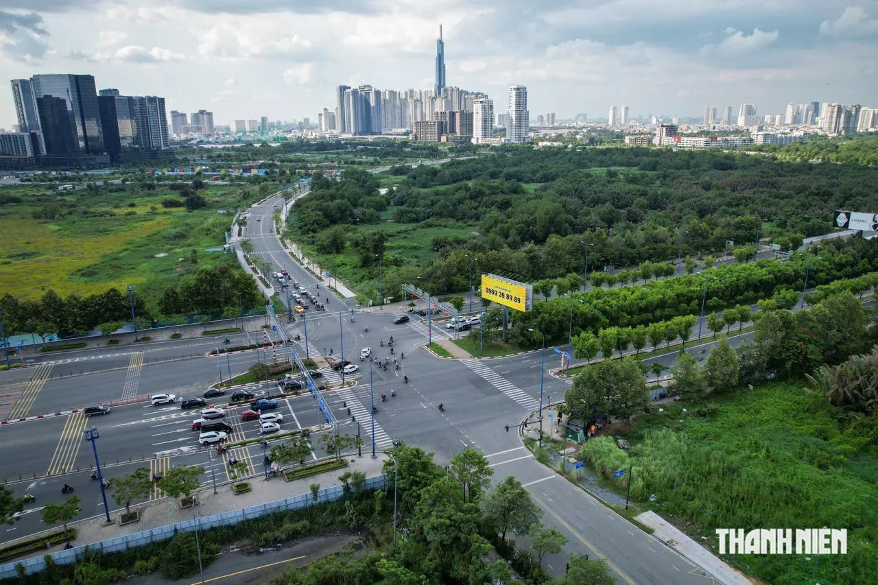 Đoạn đường Tố Hữu từ Mai Chí Thọ đến Nguyễn Cơ Thạch, phường An Khánh, TP.HCM chuẩn bị mở rộng