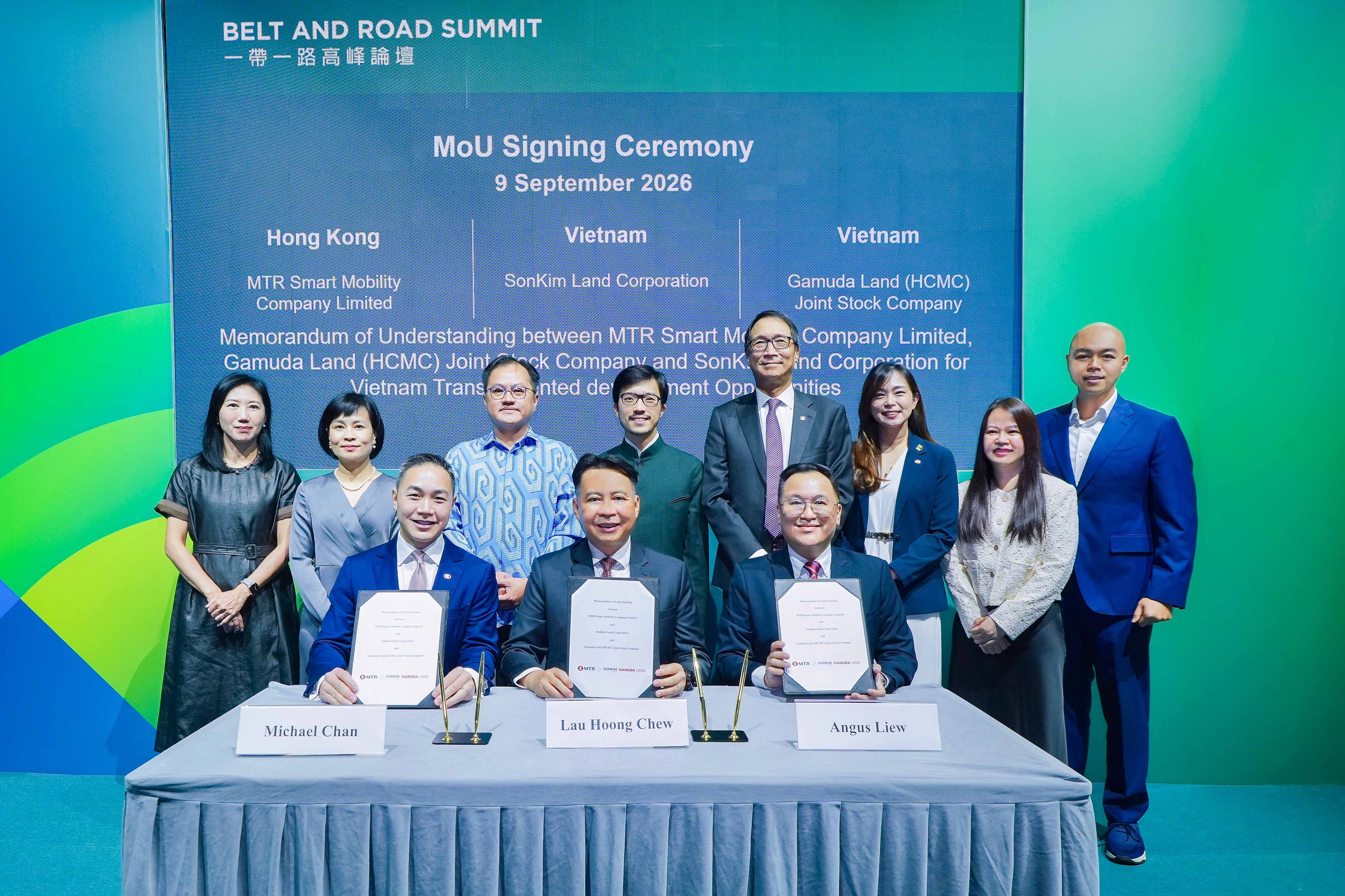Lễ ký thỏa thuận nguyên tắc giữa SK Land, MTR và Gamuda Land tại BRI 2026